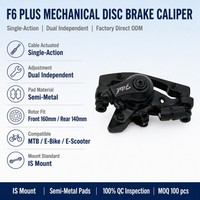 Frein à disque mécanique double action indépendant F6 Plus avec plaquettes semi-métalliques pour VTT, vélo électrique et trottinette électrique (ODM)