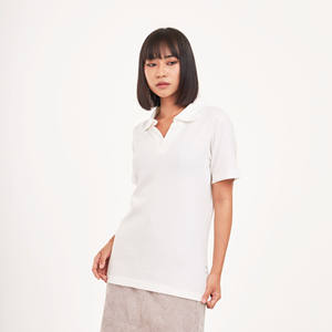 เสื้อยืดคอโปโลผู้ชายแบบแห้งเร็วเสื้อวาฟเฟิลพิมพ์ลายสีขาวทึบแขนสั้นลำลองดีไซน์ทันสมัยสไตล์ธุรกิจ - Product Image 5