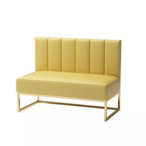 Sofá contemporáneo de 1,2 m SFB68072 con estructura de hierro y tapicería de piel sintética capitoné - Product Image 3