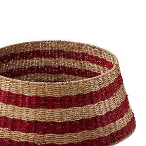 Sustainable Natural Seagrass Tree Collar Eco-Chic Christmas Tree <b>Skirt</b> For Festive Charming Home Decor, Handmade In Vietnam - Product Image 3