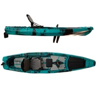 Kayak de pêche à pédales 3,6 m (12 pi) en HDPE, résistant à l'eau, avec navigation GPS, pour lacs et rivières, garantie 3 ans - Vente Flash