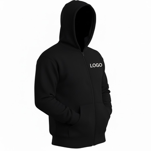 เสื้อฮู้ดดี้ผู้ชายขายดี ปรับแต่งได้ ไซส์ใหญ่พิเศษ สำหรับฤดูหนาว พิมพ์ลายโลโก้ ผ้าฟลีซหนานุ่ม ซิปแบบรูดขึ้น 100% ผ้าฝ้าย - Product Image 3