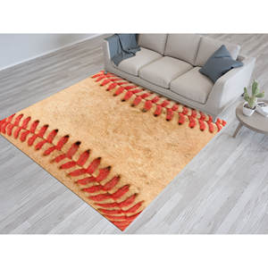 พรมลายเบสบอล: ของตกแต่งห้องเด็กผู้ชาย, พรมลายกีฬา, พรมพิมพ์ลาย, พรมเชนิลล์ - Product Image 1