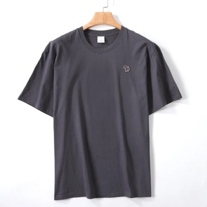 T-shirt à manches courtes col rond tendance été haut de gamme Homme/Femme Coton respirant Jersey Uni Écologique Anti-boulochage - Product Image 3