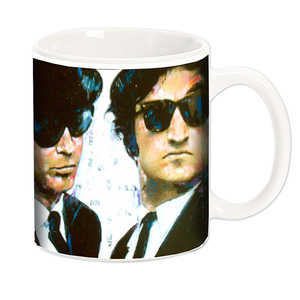 Taza Novedosa de los Blues Brothers con Asa, Diseño Moderno, Apta para Microondas, Taza de Espresso de Arcilla, Alta y Elegante para Regalos - Product Image 1