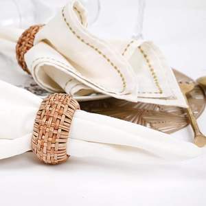 Servilleteros de ratán tejidos bohemios hechos a mano, fiesta de Acción de Gracias, boda, cumpleaños, cena, suministros de Decoración de mesa - Product Image 2