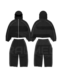 Reflective Lines 100% Nylon Trouser and <b>Jacket</b> Tracksuit Water Proof Casual Wear Windbreaker Tracksuit For <b>Men's</b> - Product Image 4
