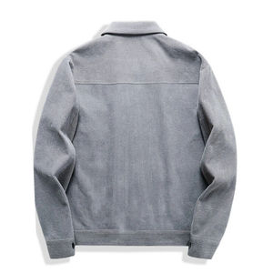 แจ็คเก็ตยีนส์สำหรับฤดูใบไม้ร่วง เสื้อโค้ทเดนิมติดกระดุมทรงโอเวอร์ไซส์ สวมใส่สบาย รับสกรีนโลโก้ เสื้อแจ็คเก็ตยีนส์ผู้ชายลำลอง - Product Image 3