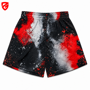 Pantalones Cortos de Baloncesto Unisex de Malla Personalizados de Poliéster y Nylon de Doble Capa para Sublimación, Estilo Urbano, con Entrepierna de 5 Pulgadas, para Hombres y Niños - Product Image 5