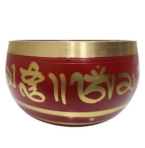 Cuenco Tibetano de Bronce Antiguo con Relieve o Martillado de Colores para la Salud y Sonido Mágico - Product Image 1