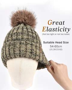 หมวกถักนิตติ้งแบบปรับแต่งโลโก้ได้ตามต้องการหมวกอะคริลิคอุ่นหมวกฤดูหนาว - Product Image 5