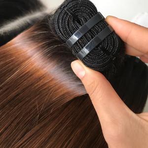 Vente en gros cheveux humains vietnamiens bruts Ombre couleur Vente en gros Paquets de cheveux tissés Fermeture cuticule Trame de génie alignée - Product Image 5