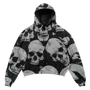 เสื้อมีฮู้ดสำหรับผู้ชายเสื้อมีฮู้ดสำหรับล้างด้วยกรดทำจากผ้าฝ้ายขนแกะ360gsm กำหนดได้เอง - Product Image 1