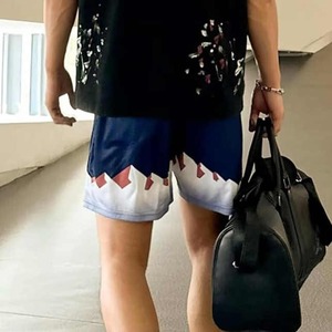 Short de basket-ball à motifs solides, vêtements de sport décontractés entièrement sublimés, taille élastique, service OEM, teint uni, vente en gros - Product Image 6