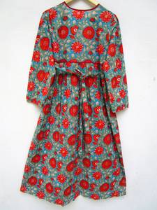 Haute qualité 100% coton rayonne tissu caftan robe en gros Collection cravate teinture longue caftan demi manches coupe ample fente latérale - Product Image 3