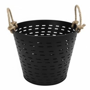 Juego de 3 Cestas de Almacenamiento Cuadradas Negras con Asas, Macetas de Interior, Organizador para Cocina, Baño y Hogar, Precio de Fábrica - Product Image 2