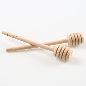 Cuchara de miel de madera de 15 cm con mango largo No tóxico y duradero Ecológico para mezclar y suministros para fiestas - Product Image 1