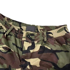 Pantalon cargo en toile 100 % coton de haute qualité, écologique, taille mi-haute élastique, respirant, infroissable, multi-poches, imprimé numérique uni - Product Image 5