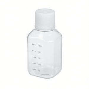 Bouteille de laboratoire stérile haute précision 0,5 % avec protection IP67 pour le transfert de produits chimiques et d'huiles, en matériau PET, Burkle GmbH - Product Image 3