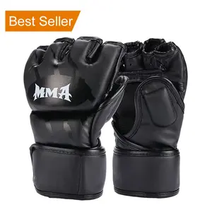 ONEMAX-guantes de boxeo personalizados para adultos, de medio dedo, cuero PU, UFC, MMA