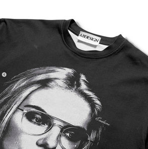 T-shirt court vintage surdimensionné de luxe pour homme, 100% coton, imprimé DTG, streetwear, tee-shirt graphique - Product Image 2