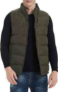 Gilets pour hommes personnalisés vente à chaud veste à bulles sans manches gilet d'hiver chaud en Stock gilet gonflant à conception personnalisée la plus vendue - Product Image 2
