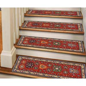 Soft Tones Printed <b>Rug</b>: Oushak Design, Red, Stair, Turkish, <b>Non</b> <b>Slip</b>,Goblen - Product Image 4
