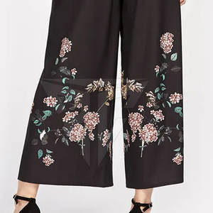 Proveedor de pantalones de moda Pantalones de mujer bordados de alta calidad Venta directa del fabricante Personalizado - Product Image 5