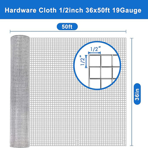 Tela de hardware de malla de alambre soldado galvanizado de alta calidad de 1/<span class=keywords><strong>2</strong></span> pulgadas para conejo Hutch gallinero cercado puerta planta soportes - Product Image 2