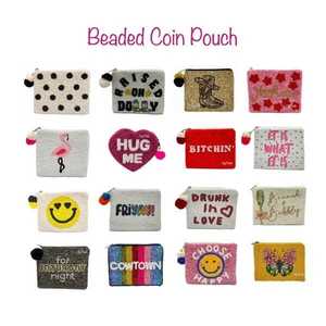 Fancy hecho a mano nuevo diseño hermoso color bordado con cuentas monedero con personalización de ternura y elección elegante de la India - Product Image 1