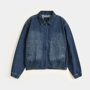 Customizable 100% Cotton Denim <b>Trucker</b> <b>Jacket</b> for <b>Men</b> Single Breasted Winter OEM Wholesale <b>Men's</b> <b>Jackets</b> Manufacturer - Product Image 1