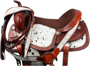Arbre de selle en cuir Western Horse Saddle Tack OEM Style personnalisé Couleur Fibre de daim Origine Type de tambour Taille Selles de cheval - Product Image 6