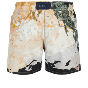Venta al por mayor de ropa de playa Pantalones cortos de baño Diseño de verano personalizado para hombre Imprimir Logo gráfico Surf Swim Trunks Swim Beach Shorts para hombres - Product Image 2