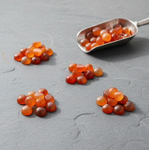 Cabujones de Cornalina Natural con Reverso Plano, Piedras Preciosas Sueltas, Joyería GRV, Certificación de Terceros, Fabricación de Joyería a Medida - Product Image 3