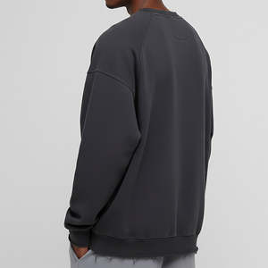 เสื้อสเวตเชิ้ตแขนยาวคอกลมผ้าฝ้ายเรียบแบบสปอร์ตสำหรับผู้ชายและผู้หญิง รุ่นคัสตอม 2026 350GSM สำหรับฤดูใบไม้ร่วงและฤดูหนาว - Product Image 5