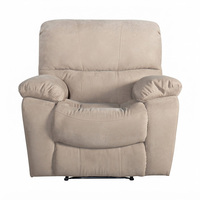 Fauteuil inclinable pour salon, canapé simple manuel avec repose-pieds et tissu doux pour la maison
