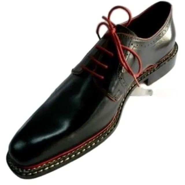 גודייר דקות עטר נעלי מפעל מותאם אישית כיכר טו תחרה עד נמוך עקב שחור חום גברים של שמלת נעלי עור עבור עסקים