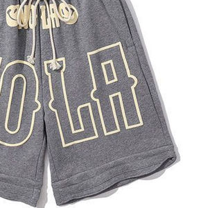 กางเกงขาสั้นผ้าคอตตอนผ้าฟลีซตัดขอบพิมพ์โลโก้ได้ตามต้องการ - Product Image 6