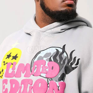 Sweat à capuche zippé pour homme en coton/polyester, design uni, motif imprimé brodé, respirant, confortable, hiver, personnalisé, privé - Product Image 3