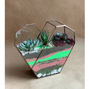 Producto más vendido, cristal transparente recubierto de polvo negro, decoración en forma de corazón, jarrón de cristal, terrario, jardín, decorativo, tamaño personalizado - Product Image 5