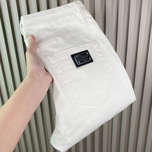 Jeans droits amples formels lavés de haute qualité, respirants, imperméables et écologiques, personnalisés pour les étudiants, automne-hiver - Product Image 1