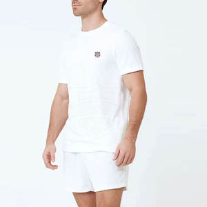 Conjunto de camiseta y pantalones cortos informales de verano para hombre más vendido, logotipo personalizado, transpirable, dos piezas para mayor comodidad - Product Image 4