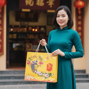 Sacs cadeaux en papier d'art écologiques de luxe, compatibles micro-ondes, fabriqués au Vietnam, personnalisés pour la décoration de vente au détail et les emballages d'entreprise - Product Image 6