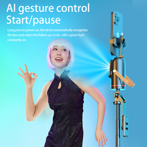 Supporto per telefono intelligente Auto tracciamento del viso 360 rotazione gestuale supporto per fotocamera universale Live Streaming per cellulare - Product Image 5