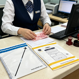 Bolsas de Depósito Bancario a Prueba de Manipulación con Números de <span class=keywords><strong>Serie</strong></span> Secuenciales, Bolsas de Seguridad Coextruidas para Transporte de Efectivo y Valores - Product Image 3