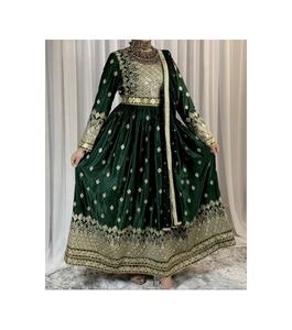 Vintage Ethnic Afghan Kuchi <b>Dresses</b> Traditional Party Outfits Vibrant Colors Lace Decoration for Pakistani Traditional <b>Wedding</b> - Product Image 5