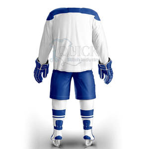 Marque privée Ensembles d'uniformes de hockey sur glace en polyester 100%-Conception sans couture respirante écologique Logo de couleurs personnalisées léger - Product Image 3