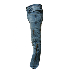 Jeans de moto élégants D-Ride pour hommes, design de moto blindée, panneaux côtelés, respirants, pantalons de tourisme OEM, taille plus - Product Image 2