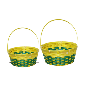 PRODUIT TOP Célébrez Pâques avec un beau panier-cadeau en bambou naturel et réutilisable à bon prix - Product Image 1