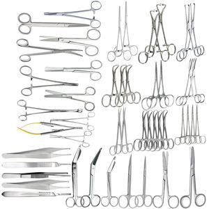 Ensemble de chirurgie générale, ensemble d'instruments médicaux vétérinaires de 51 pièces, instruments de chirurgie vétérinaire de base par Vaslcare - Product Image 1